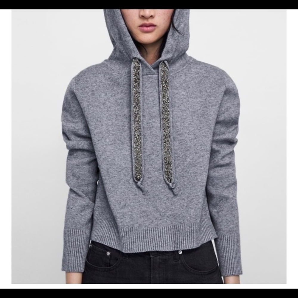 Zara Knit sweater with hood